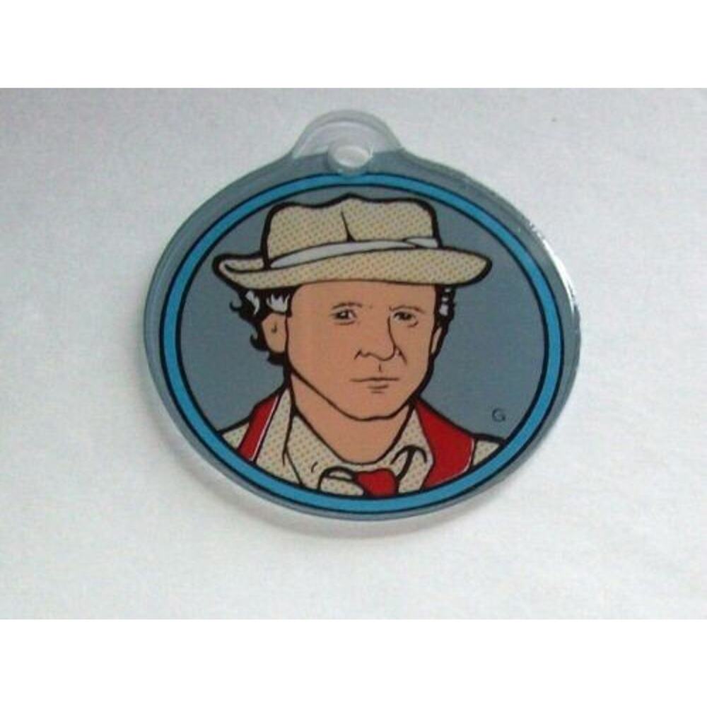 Doctor Who Pinball Machine Promo Plastic Keychain Sylvester McCoy Bally 1992